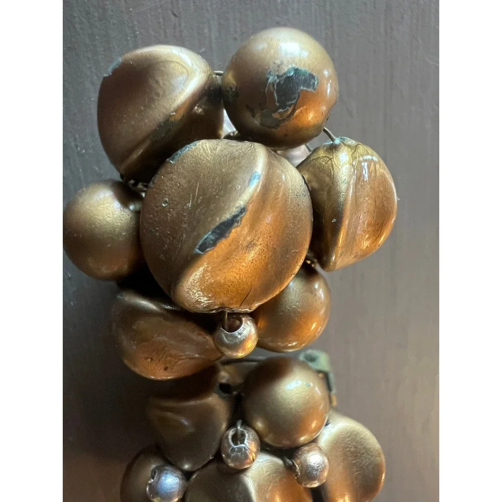 Vintage Cluster Clip-On Earrings 3 Pair Set Black Gold Cream West Germany Japan